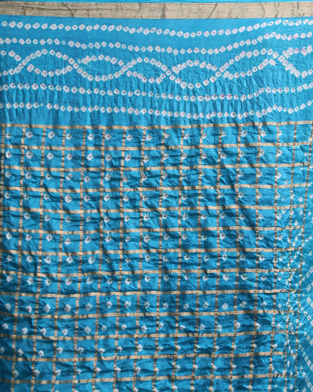 BLUE ENCHANTMENT (BANDHANI POLY SILK SAREE)