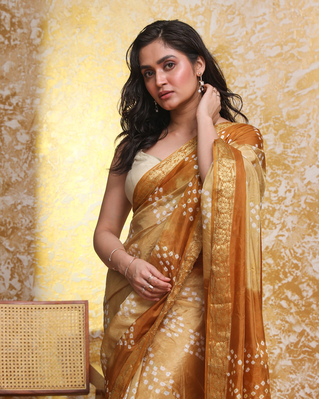 MEHER (BANDHANI  SILK SAREE)