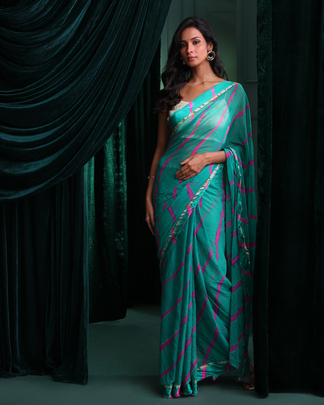 SUNEHRI LEHERIYA (LEHERIYA  SAREE)