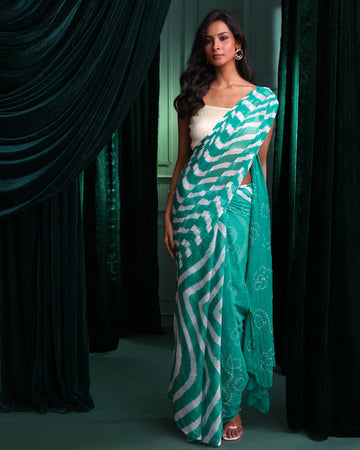 JADE BREEZE SAREE (LEHERIYA  SAREE)