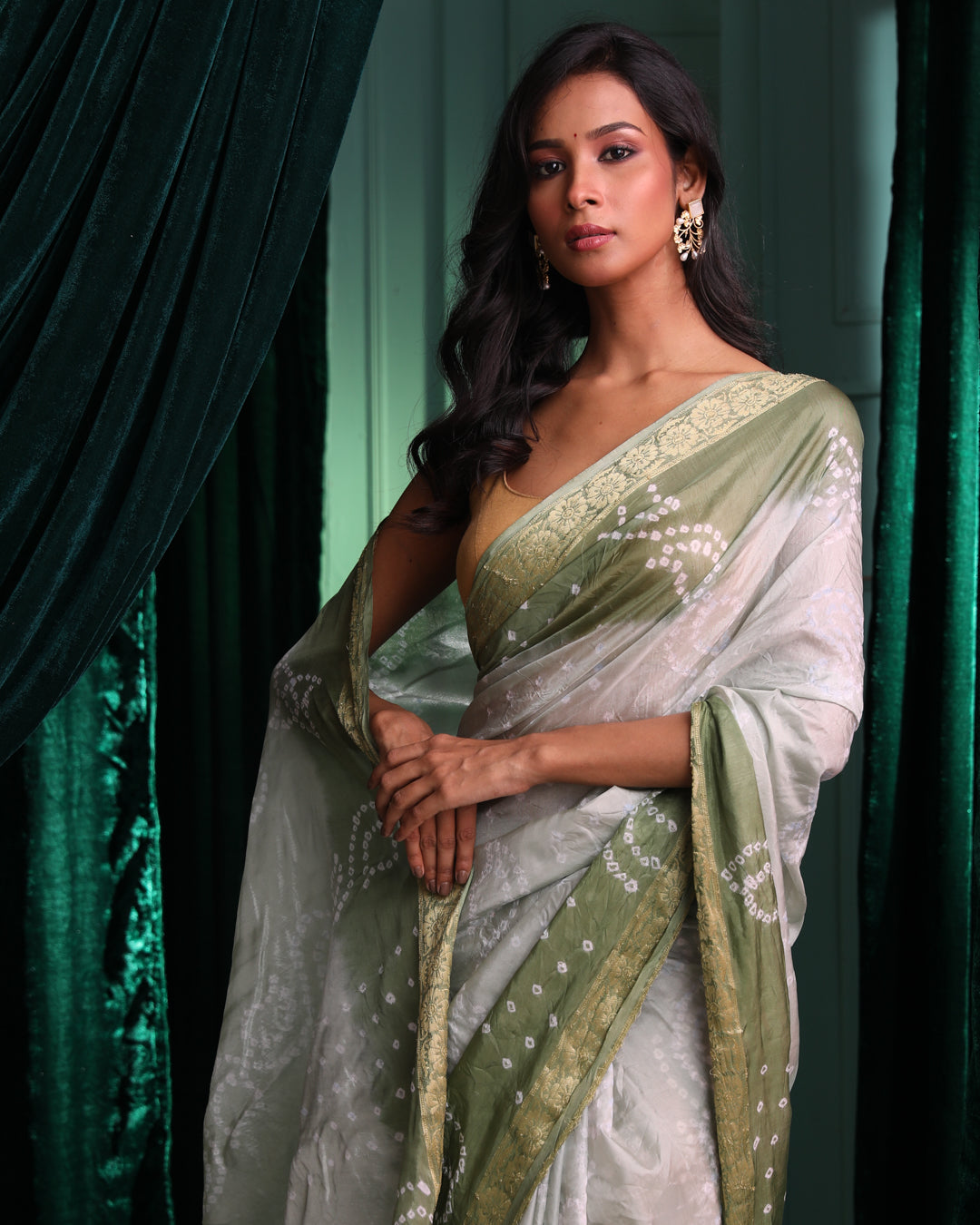 PRISHA (BANDHANI POLY SILK SAREE)