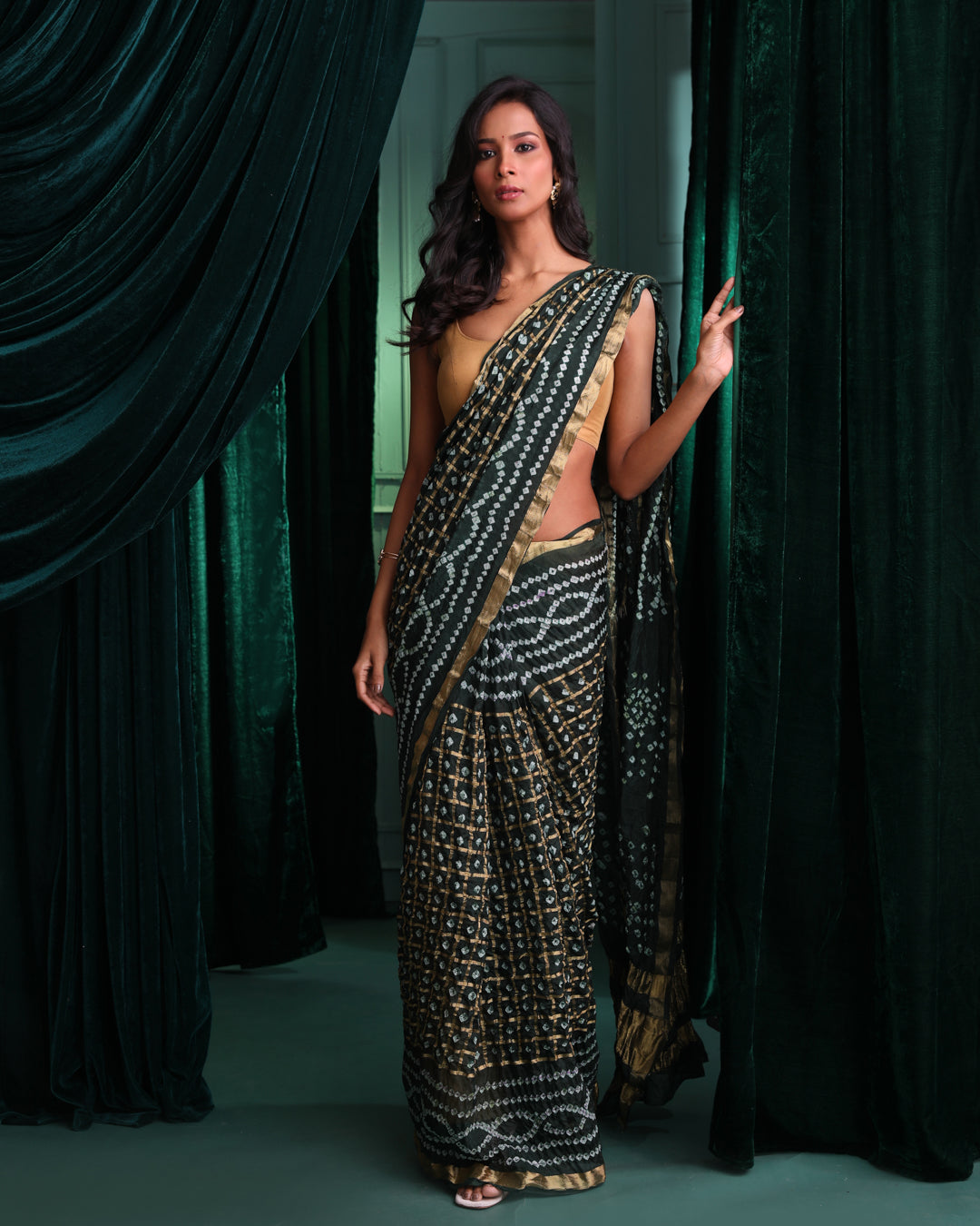 JADE HARMONY (BANDHANI POLY SILK SAREE)