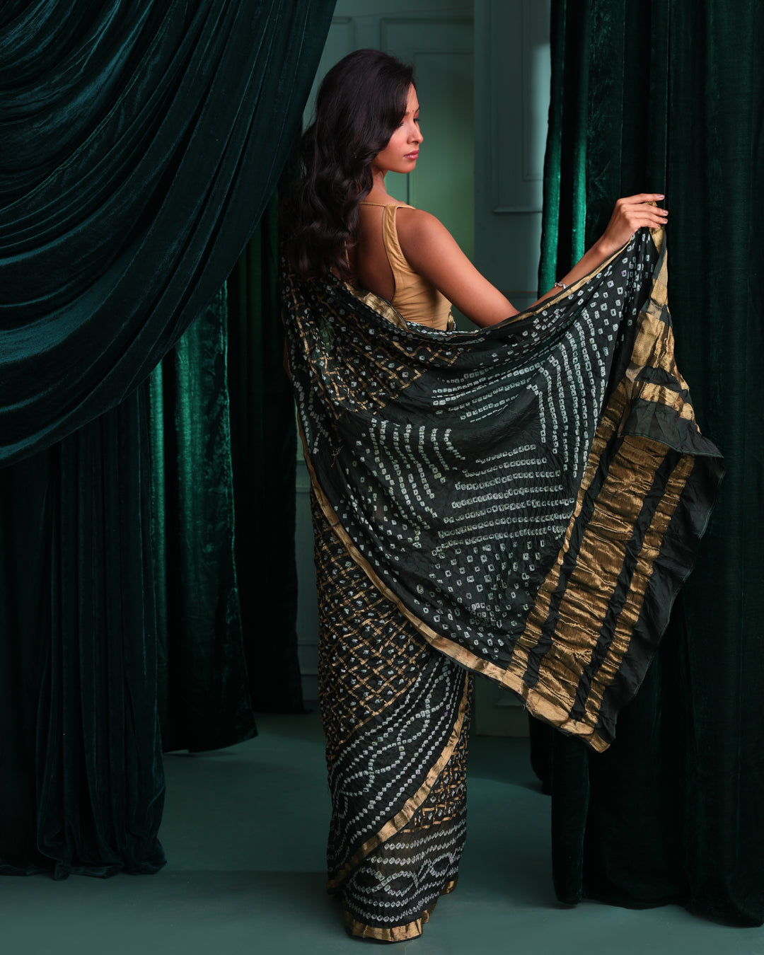 JADE HARMONY (BANDHANI POLY SILK SAREE)