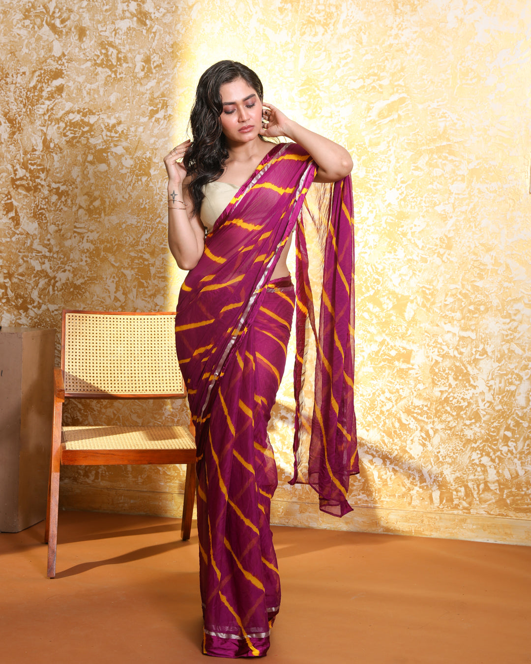 RANG RESHMI LEHERIYA (LEHERIYA  SAREE)