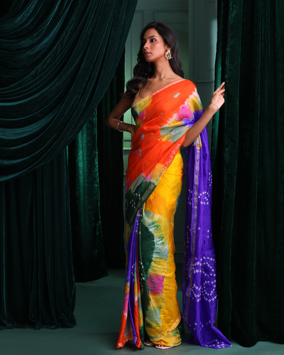 MADHURYA (BANDHANI POLY CREPE SAREE)