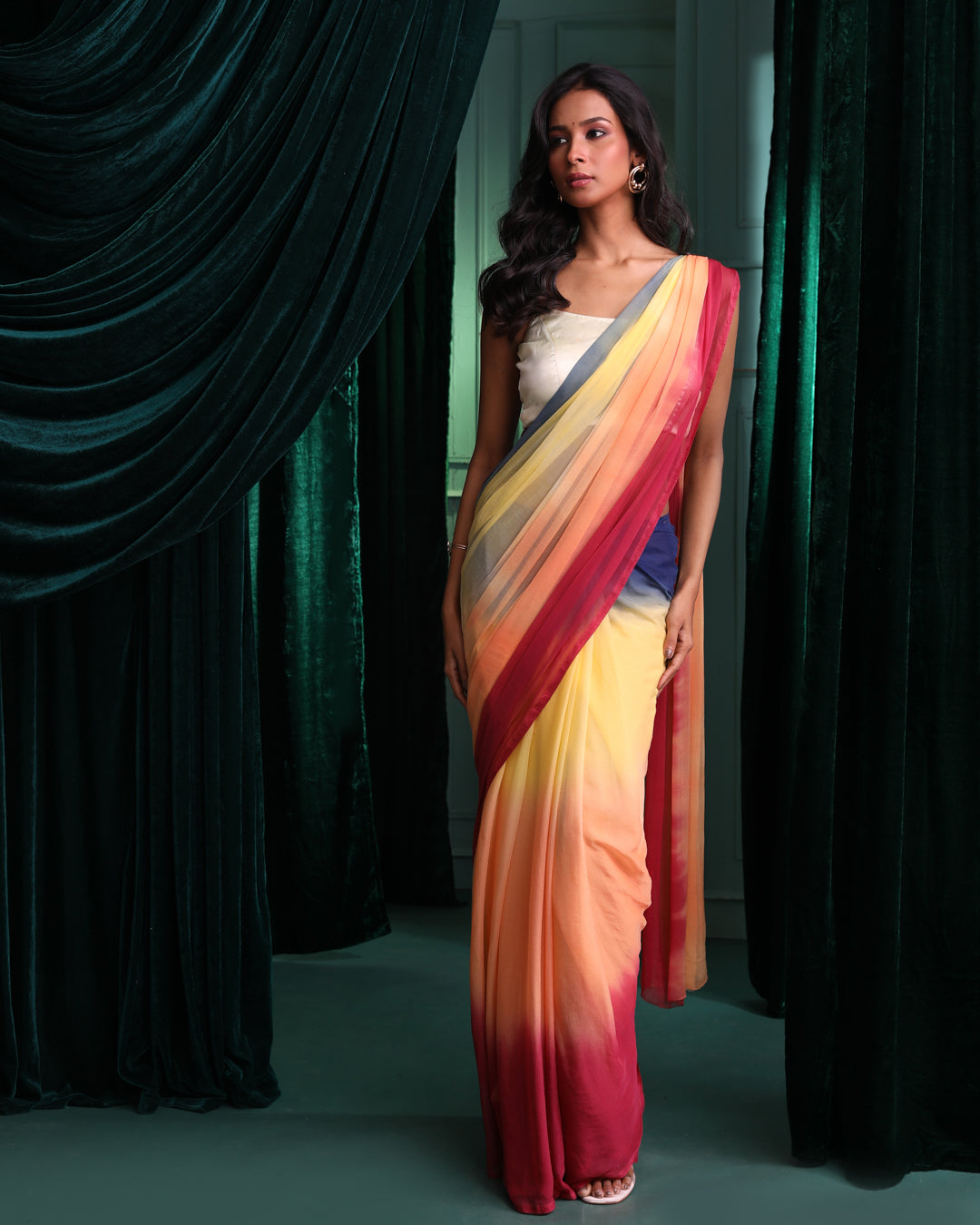 SUBLIME SUNSET (OMBRE  SAREE)