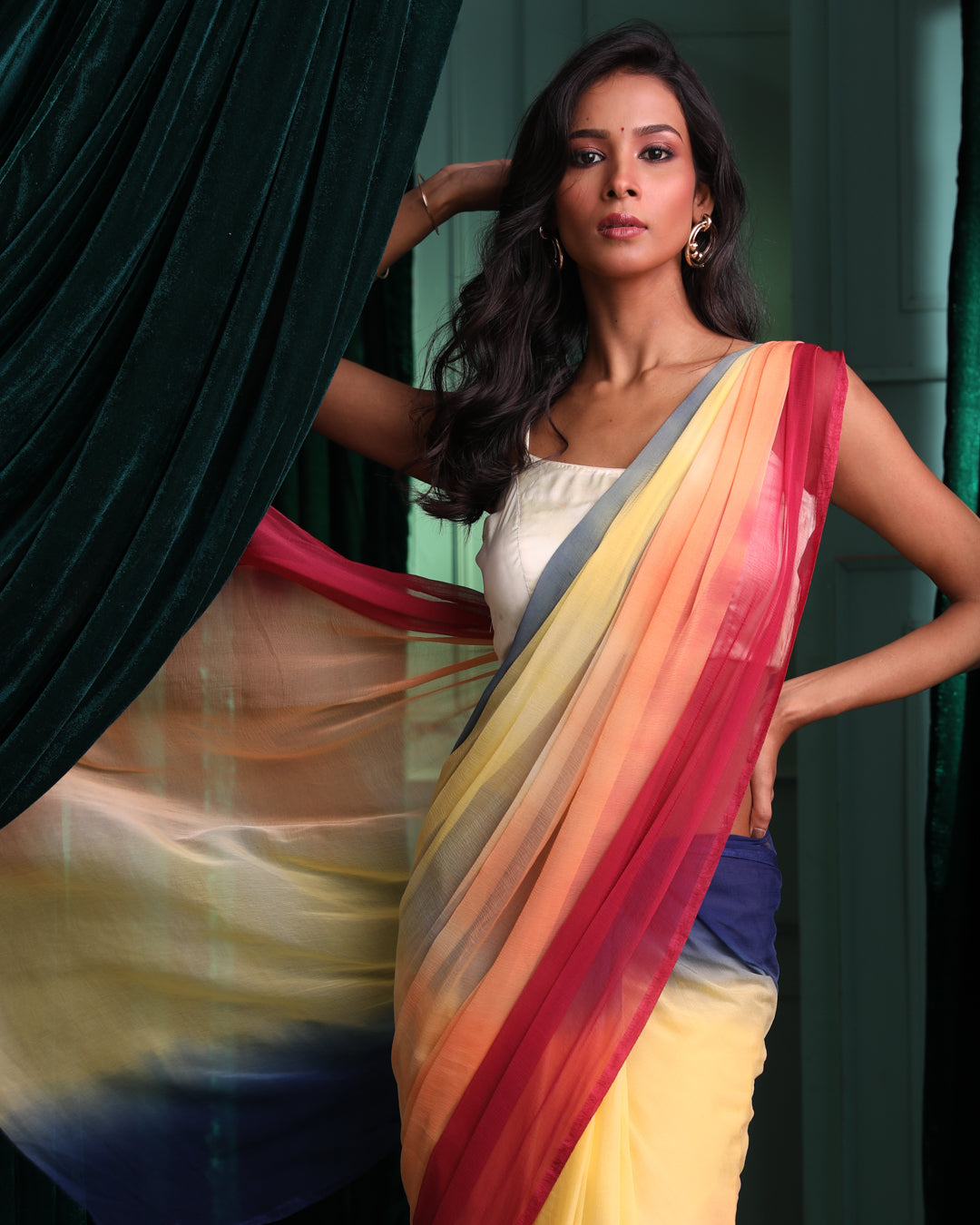 SUBLIME SUNSET (OMBRE  SAREE)