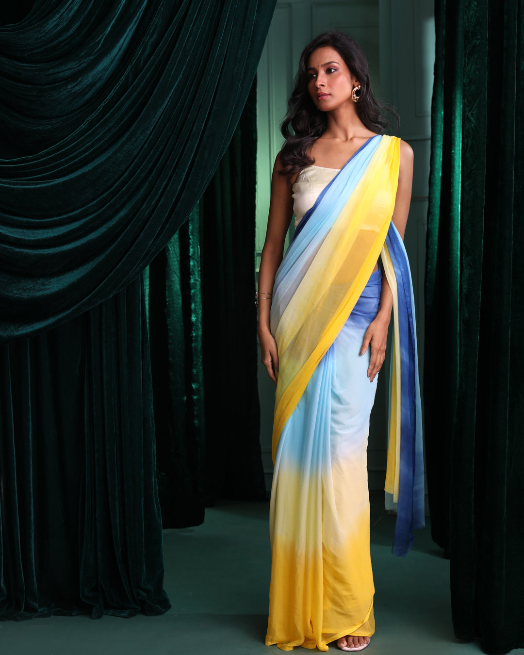BLUSHING TWILIGHT (OMBRE  SAREE)