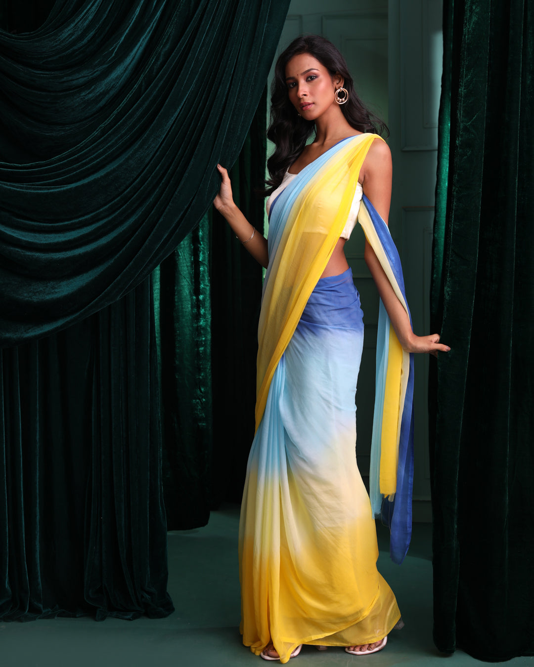 BLUSHING TWILIGHT (OMBRE  SAREE)