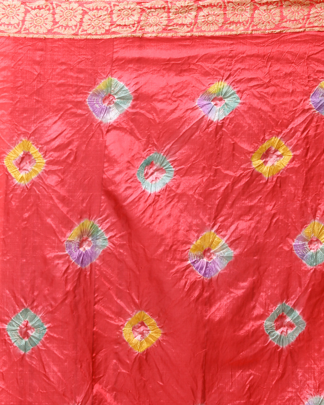 GLEAMING HERITAGE (BANDHANI POLY SILK SAREE)