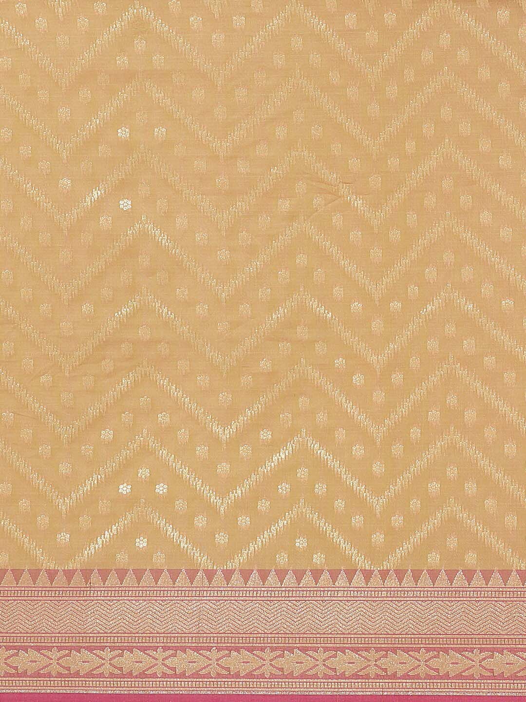 Indethnic Banarasi Beige Woven Design Party Wear Saree - View 3