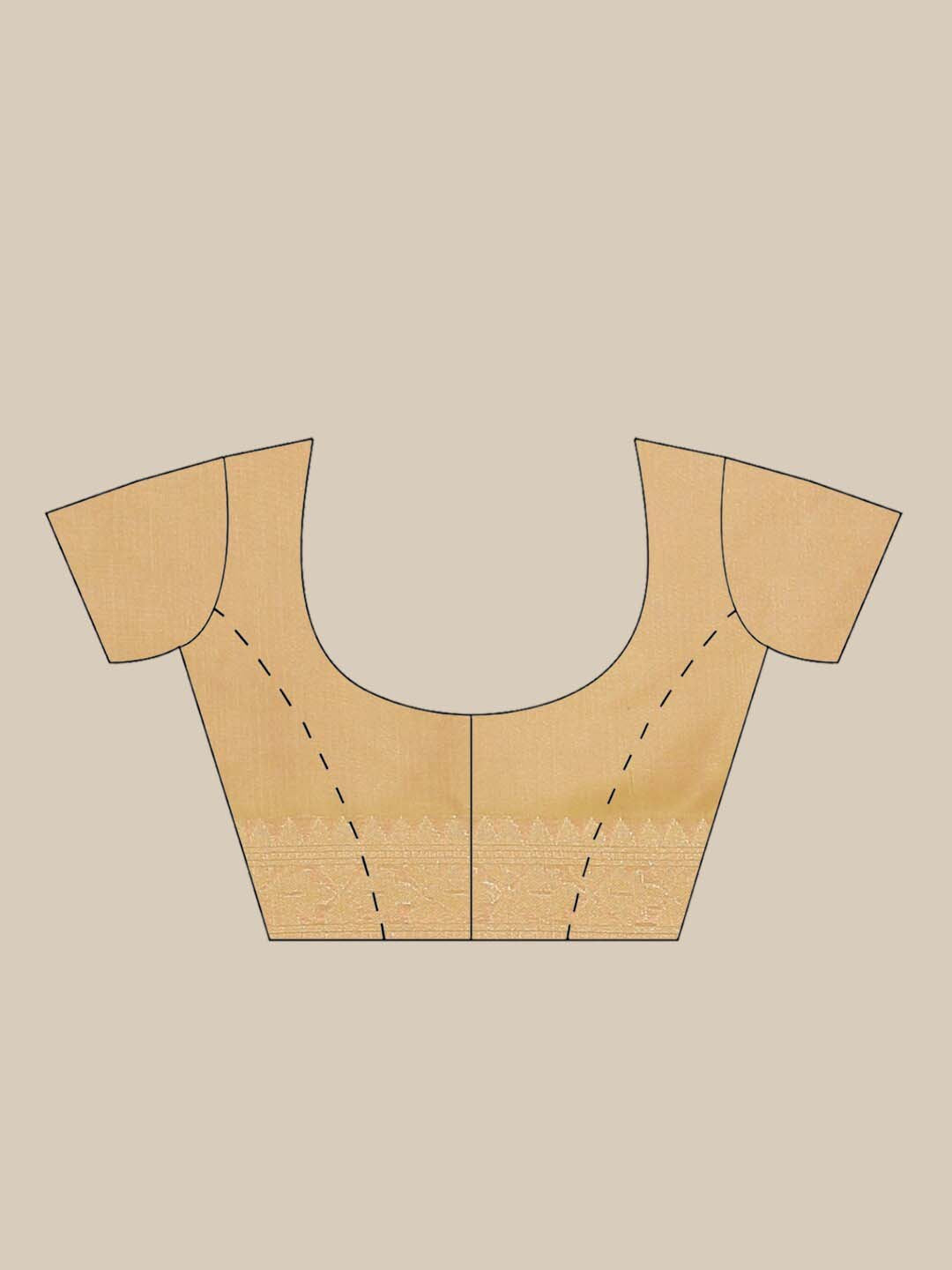 Indethnic Banarasi Beige Woven Design Party Wear Saree - Blouse Piece View