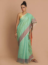 SERENE SAGE (BANARASI COTTON BLEND SAREE)