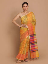 MUSTARD MIRAGE (BANARASI COTTON BLEND SAREE)