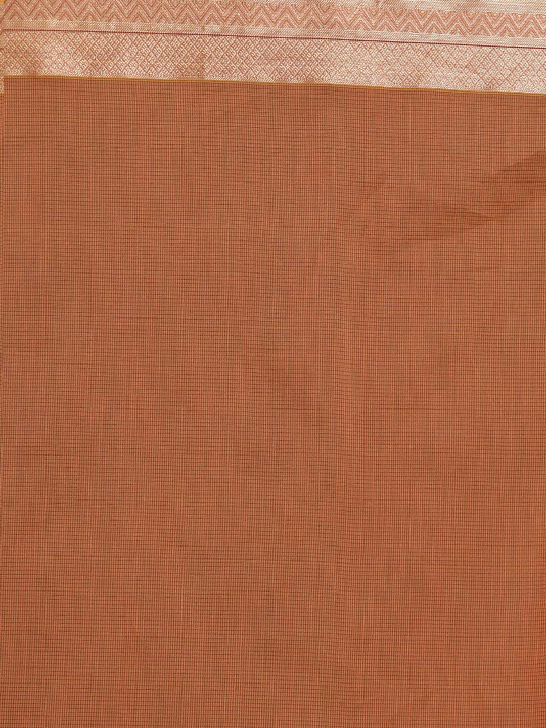 Indethnic Banarasi Orange Woven Design Daily Wear Saree - Saree Detail View