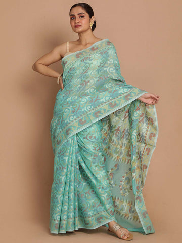 OCEANIQUE OPULENCE (BANARASI COTTON BLEND SAREE)