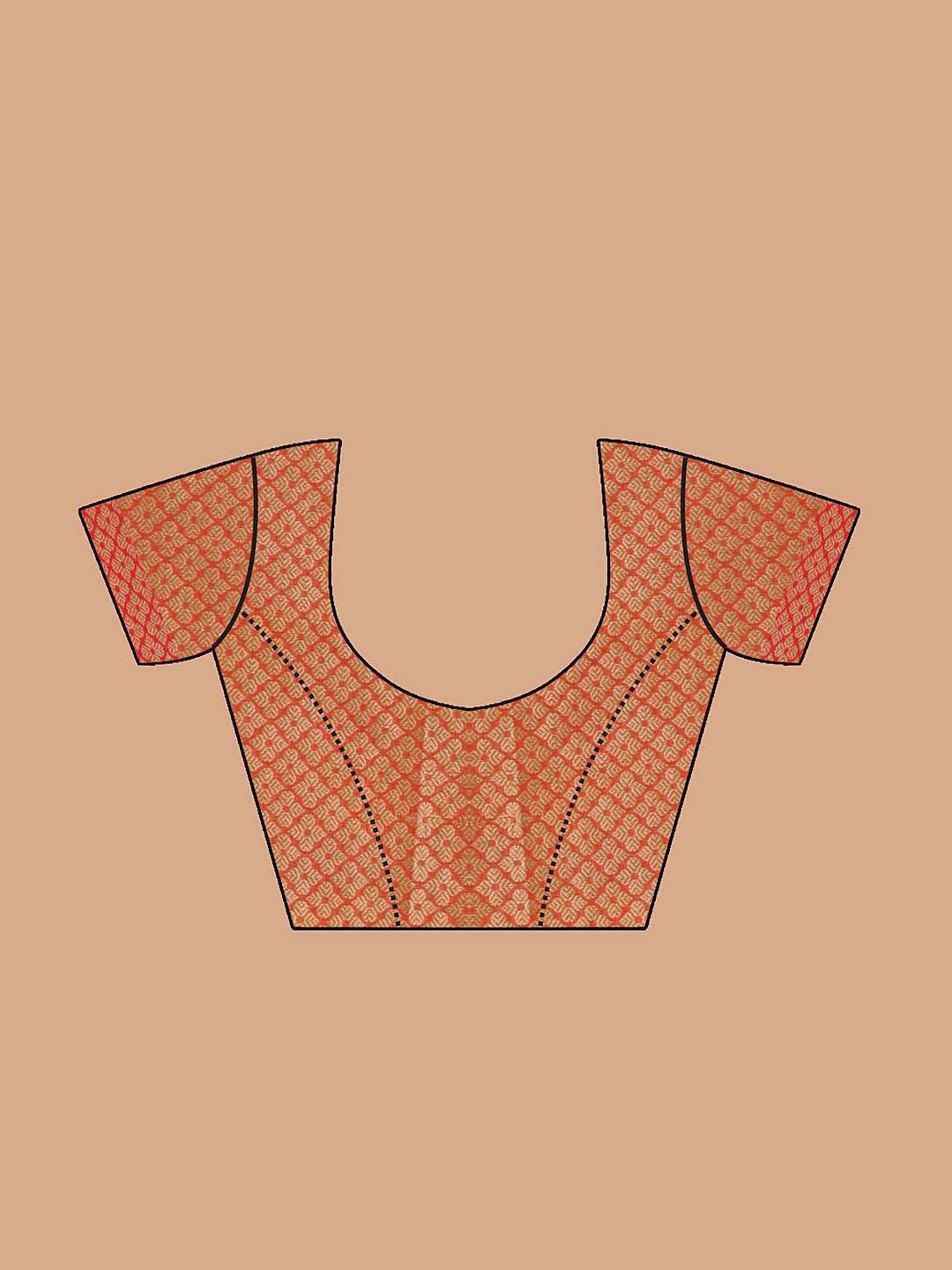 Indethnic Banarasi Pink Woven Design Party Wear Saree - Blouse Piece View