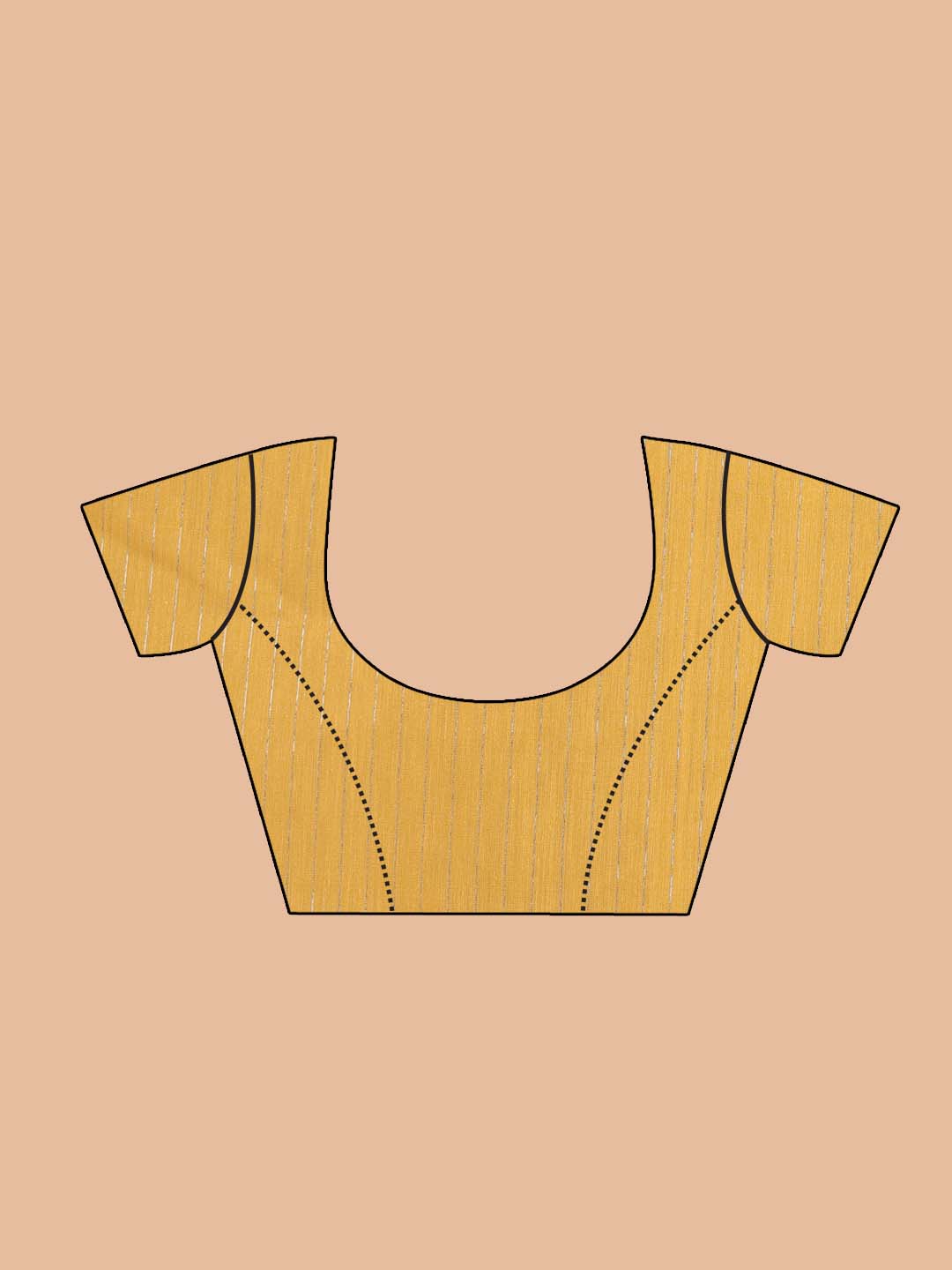 Indethnic Banarasi Yellow Solid Daily Wear Saree - Blouse Piece View