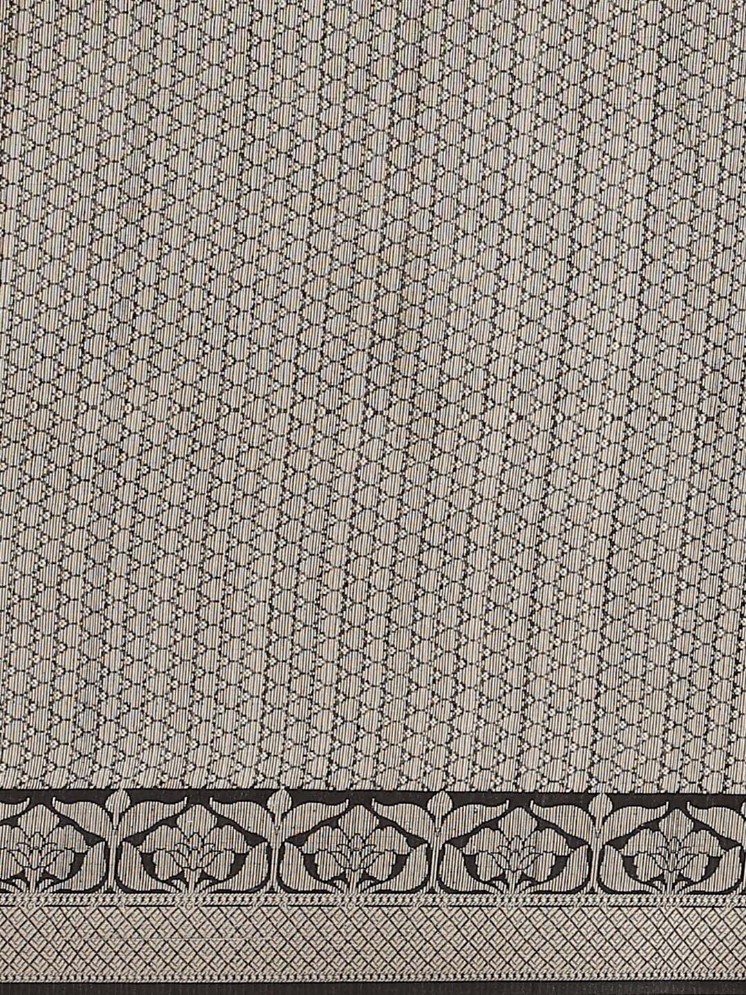 Indethnic Banarasi Black Woven Design Work Wear Saree - Saree Detail View