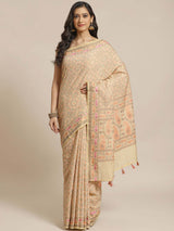 BEIGE KINGDOM (BANARASI LIVA SAREE)
