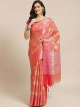 CORAL IMPRINTS (BANARASI LIVA SAREE)