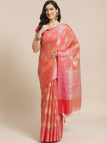 CORAL IMPRINTS (BANARASI LIVA SAREE)