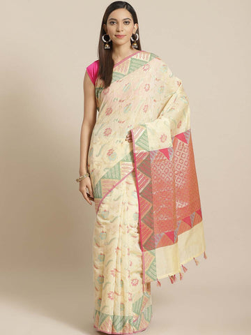 GARDEN FULL OF FLOWERS (BANARASI LIVA SAREE)