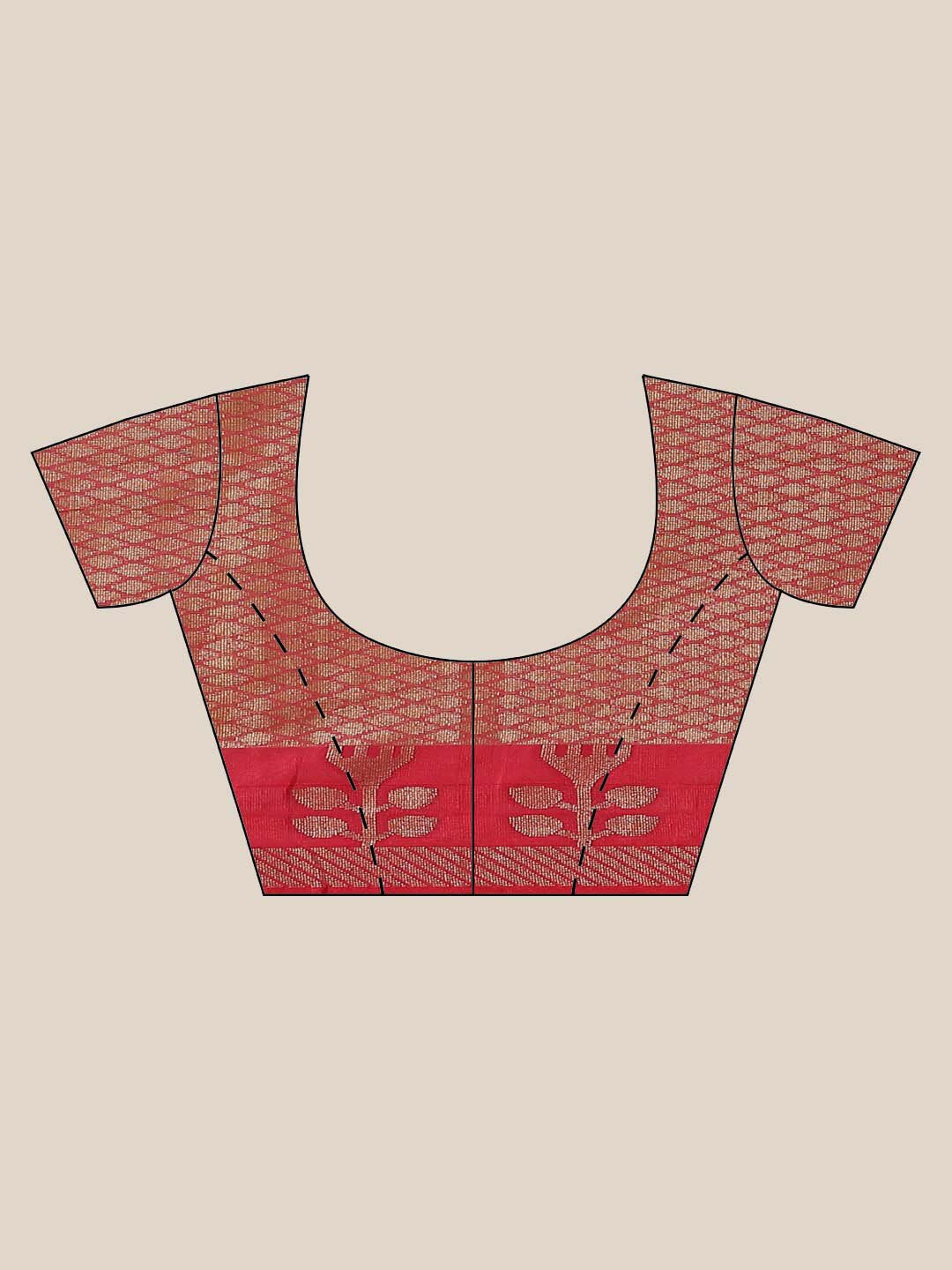 Indethnic Banarasi Cream Woven Design Daily Wear Saree - Blouse Piece View