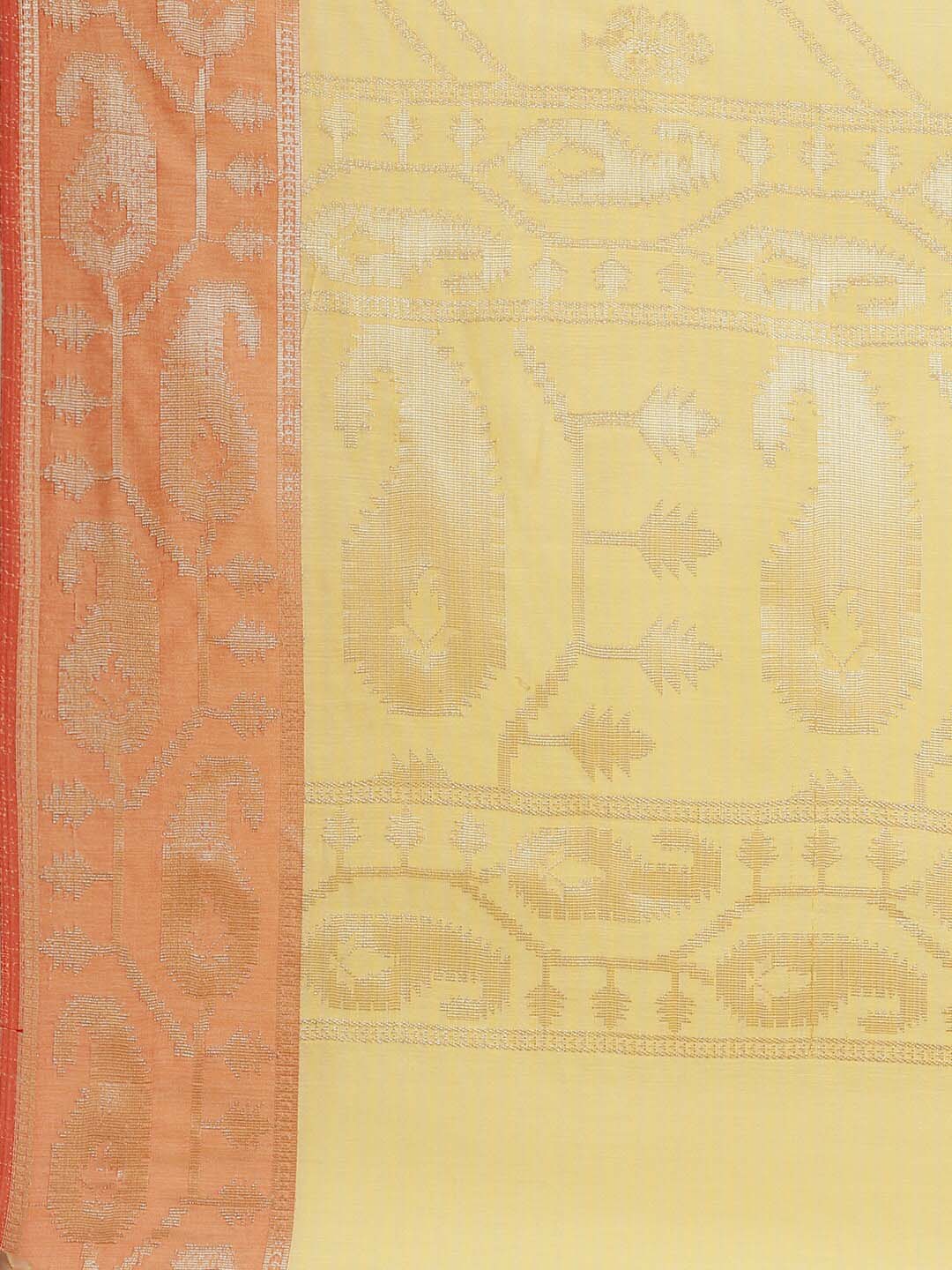 Indethnic Banarasi Gold Woven Design Daily Wear Saree - Saree Detail View