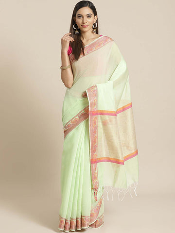MINTY FRESH (BANARASI LIVA SAREE)