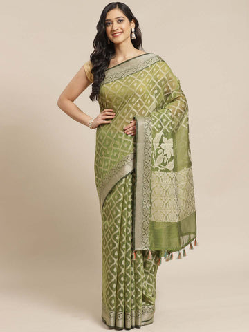 GREEN GRACE (BANARASI LIVA SAREE)