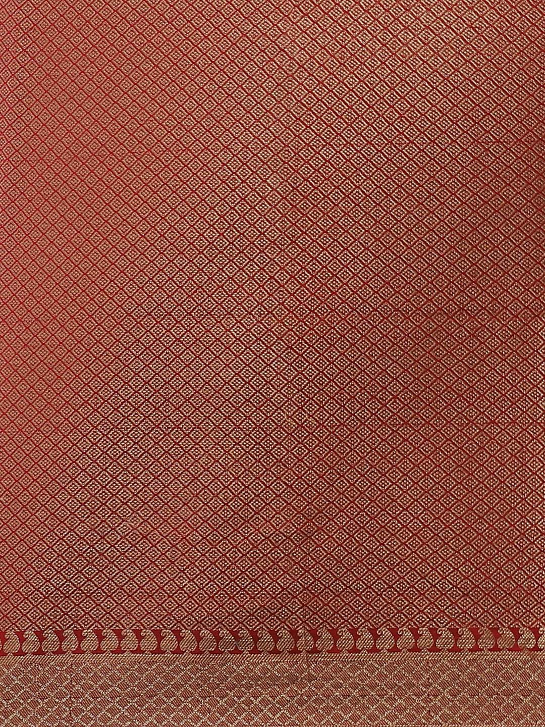 Indethnic Banarasi Green Woven Design Party Wear Saree - Saree Detail View