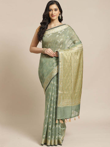 TIMELESS GOLDEN HOUR (BANARASI LIVA SAREE)