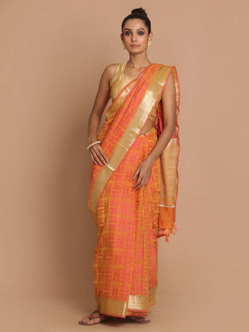 HARMONIOUS MUSTARD (BANARASI LIVA SAREE)