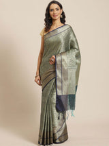 MIDNIGHT ALLURE (BANARASI LIVA SAREE)