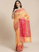 FLORAL PEACH (BANARASI LIVA SAREE)