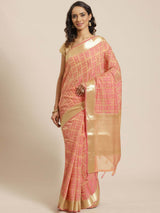 HARMONIOUS PEACH (BANARASI LIVA SAREE)