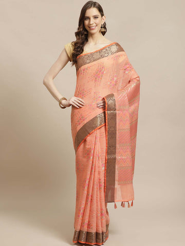 CRIMSON BLOOM (BANARASI LIVA SAREE)
