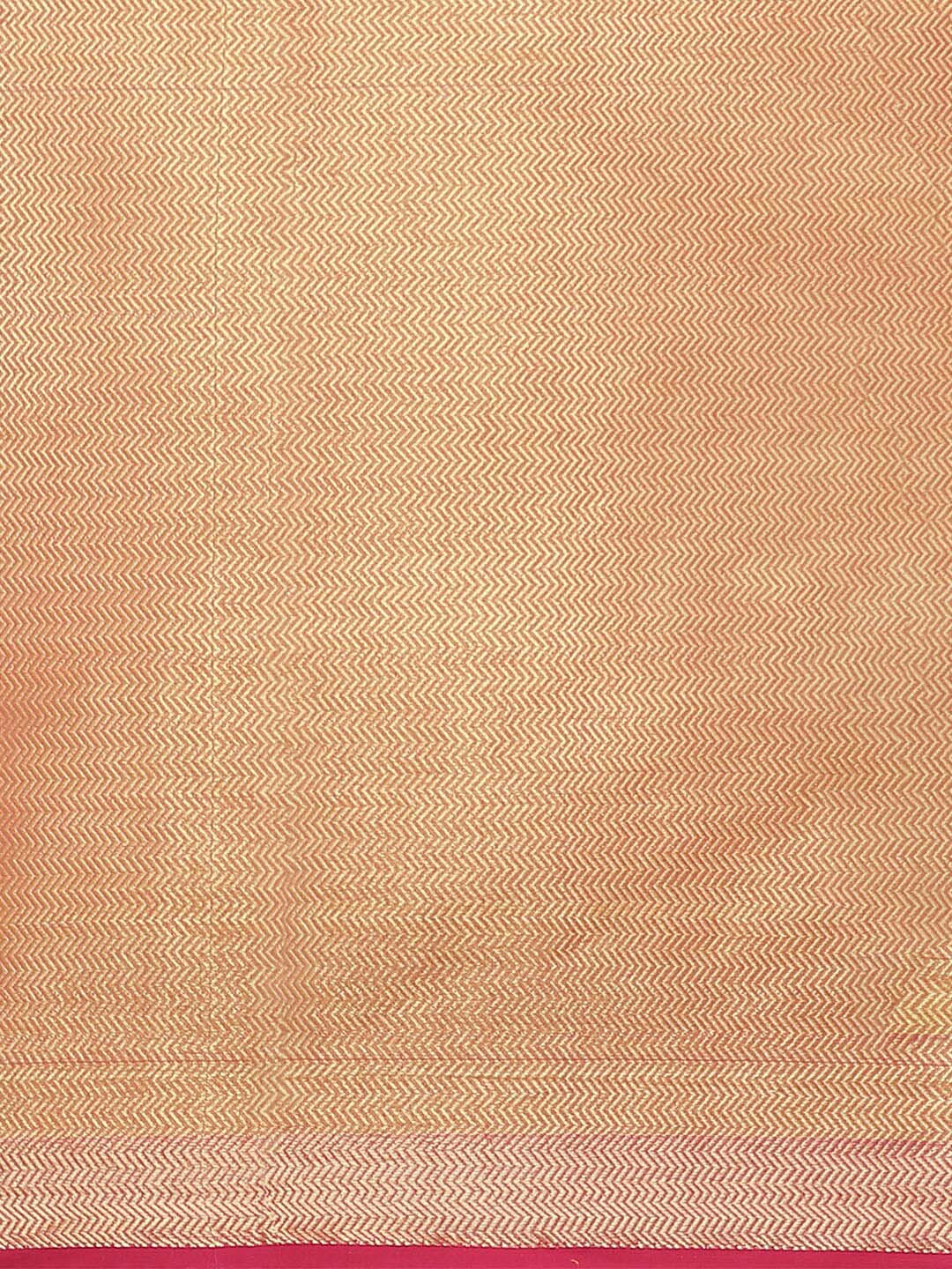 Indethnic Banarasi Pink Woven Design Festive Wear Saree - Saree Detail View