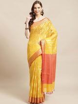 SUNNY YELLOW (BANARASI LIVA SAREE)