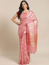 FILTERING FUSCHIA (BANARASI LIVA SAREE)