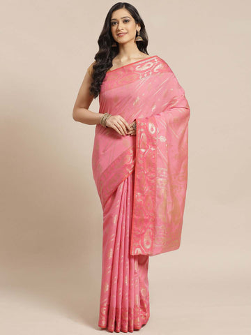 TALE OF FUSCHIA (BANARASI LIVA SAREE)