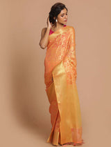 CORAL VIBES (BANARASI COTTON BLEND SAREE)