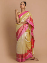 GOLDEN GRACE (BANARASI COTTON BLEND SAREE)