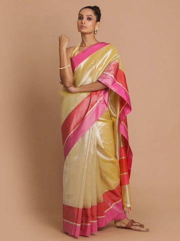 GOLDEN GRACE (BANARASI COTTON BLEND SAREE)