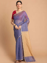 PURPLE VIBES (BANARASI COTTON BLEND SAREE)