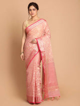 BLUSHING (BANARASI COTTON BLEND SAREE)