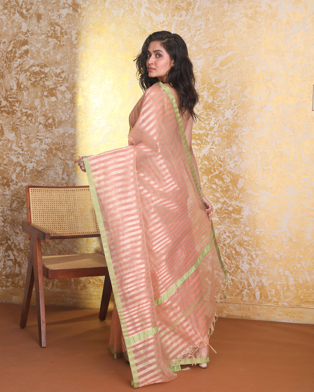 CORAL ELEGANCE (BANARASI ART SILK SAREE)