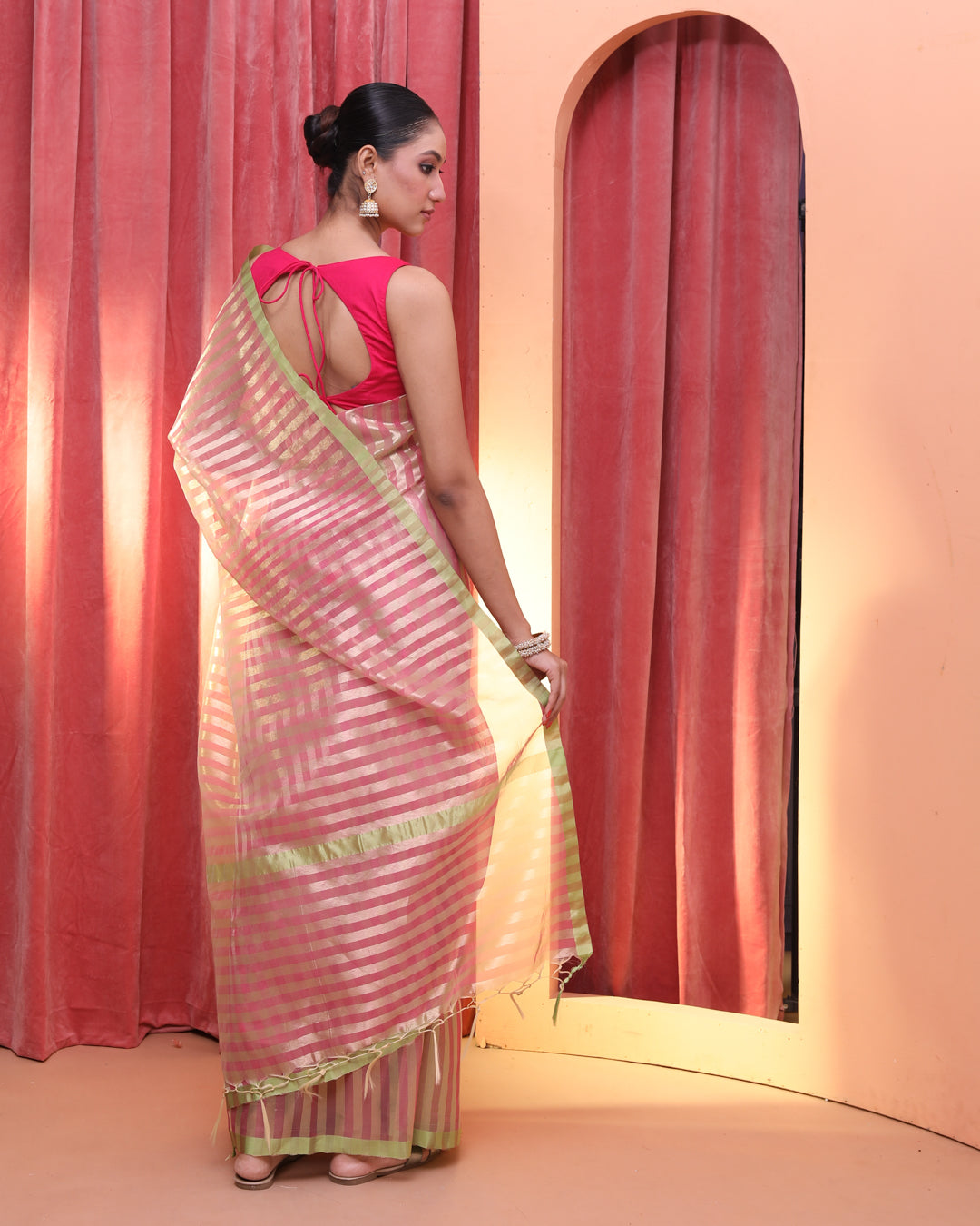 RADIANT AMBER (BANARASI ART SILK SAREE)