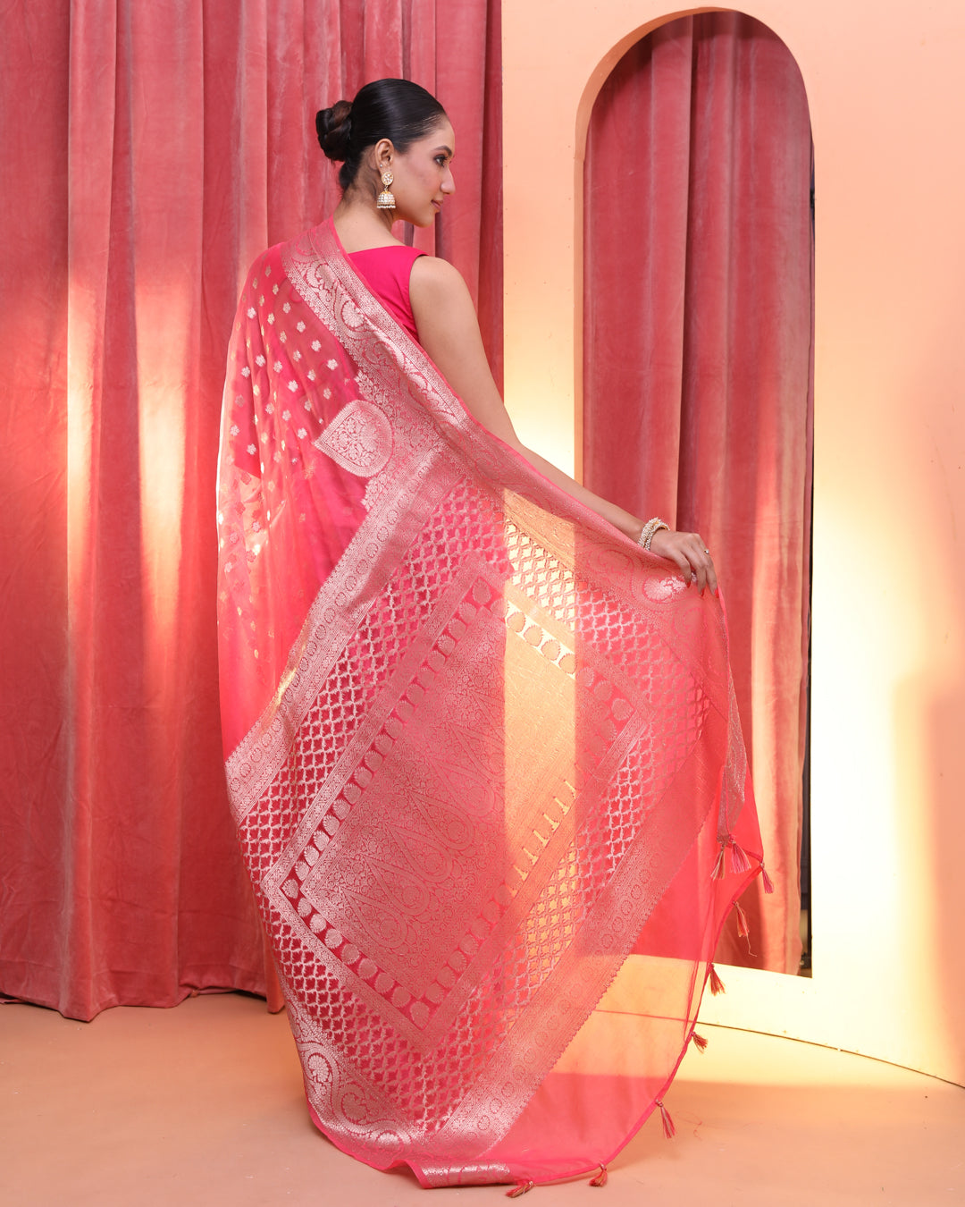 BLUSH MAJESTY (BANARASI ART SILK SAREE)
